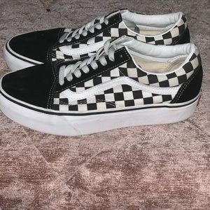 Primary checkerboard old school Vans